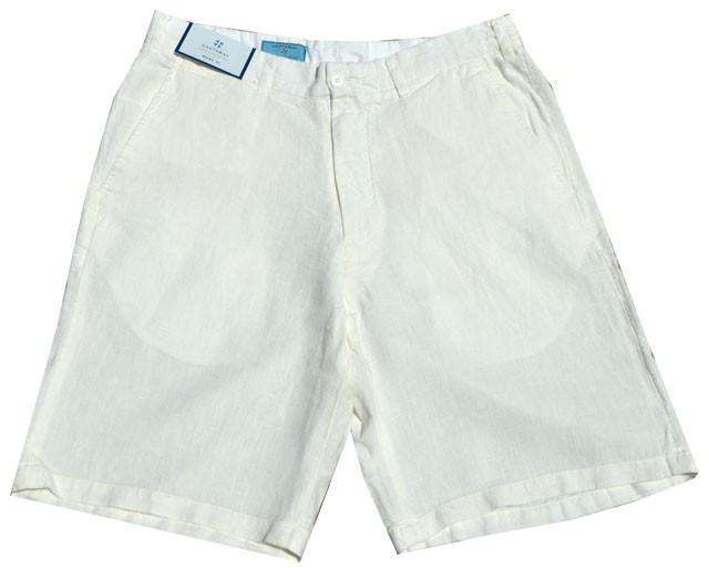 Lighthouse Linen Shorts in White by Castaway Clothing - Country Club Prep