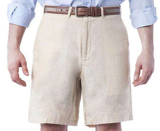 Lighthouse Linen Shorts Natural by Castaway Clothing - Country Club Prep