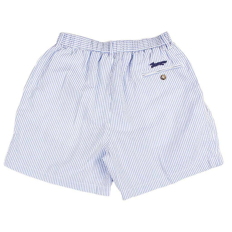 Longshanks 5.5" Seersucker Shorts in Light Blue by Country Club Prep - Country Club Prep