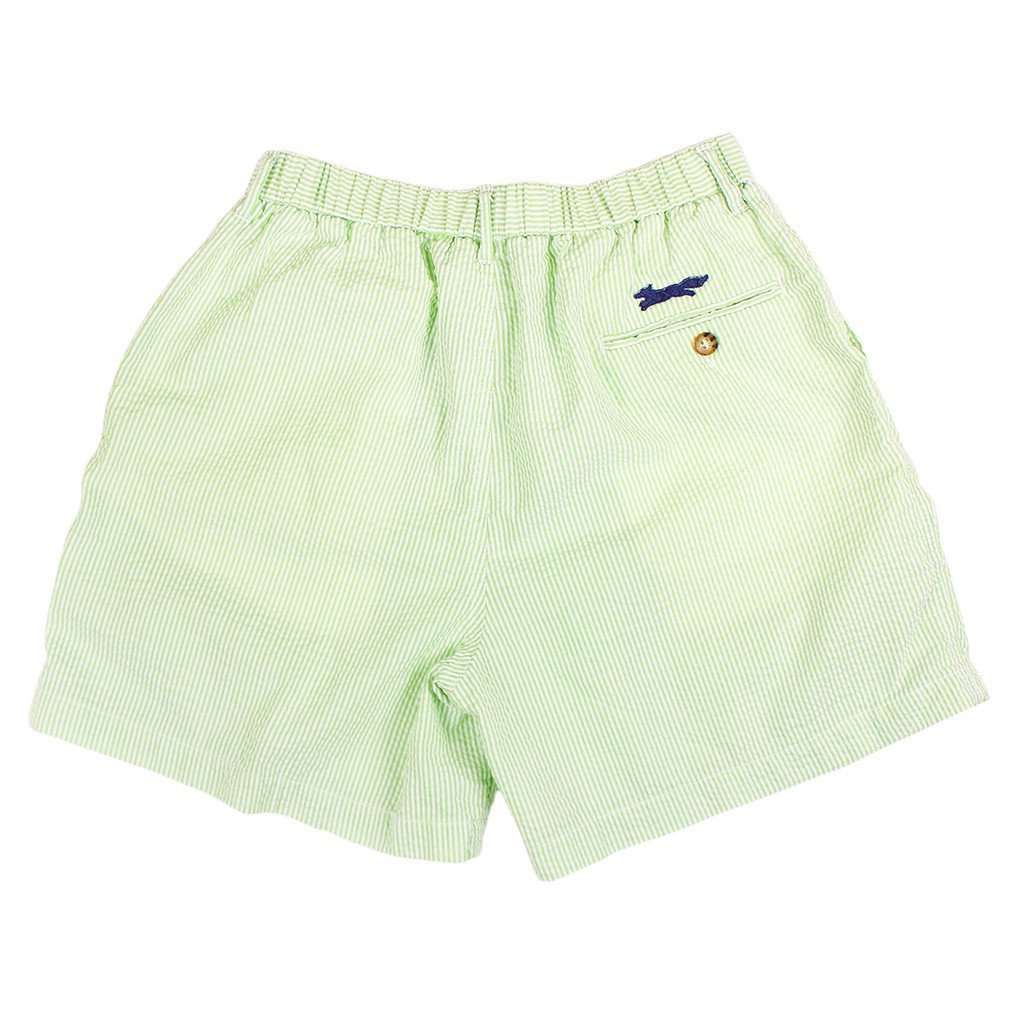 Longshanks 5.5" Seersucker Shorts in Lime Green by Country Club Prep - Country Club Prep