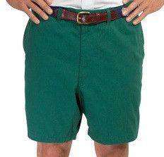 Mariner Lined Shorts in Hunter Green with Blue Fir by Castaway Clothing - Country Club Prep