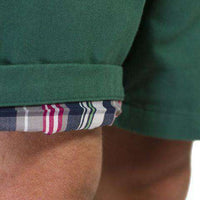 Mariner Lined Shorts in Hunter Green with Blue Fir by Castaway Clothing - Country Club Prep