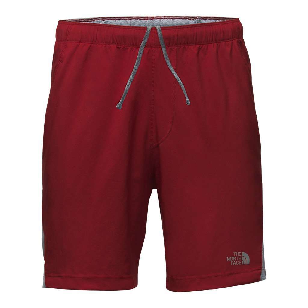 Men's 7" Reactor Short in Cardinal Red by The North Face - Country Club Prep
