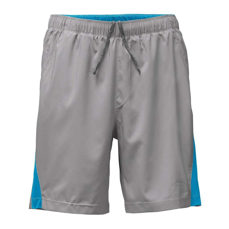 Men's 7" Reactor Short in Mid Grey and Hyper Blue by The North Face - Country Club Prep