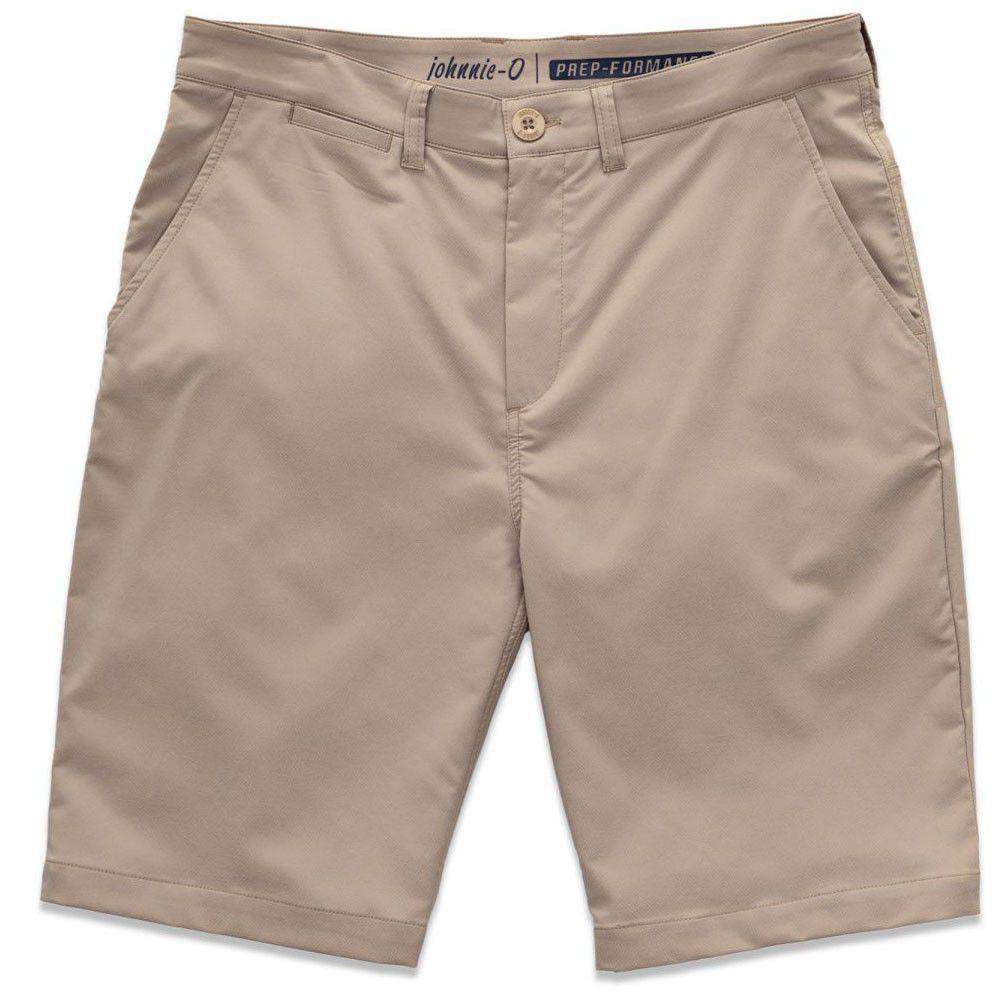 Mulligan "Prep-Formance" Shorts in Khaki by Johnnie-O - Country Club Prep