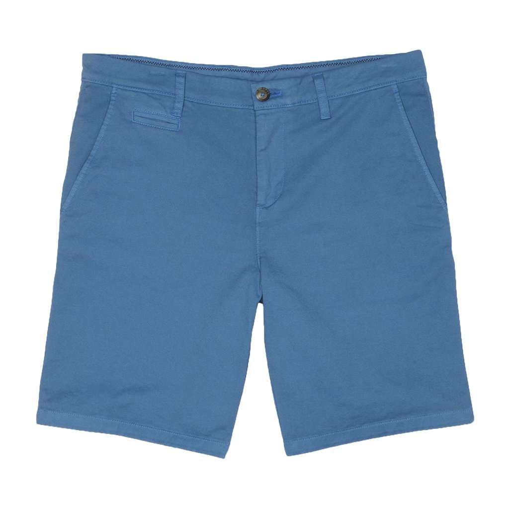 Neal Stretch Twill Shorts in Atlantic by Johnnie-O - Country Club Prep