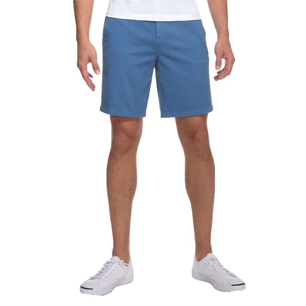 Neal Stretch Twill Shorts in Atlantic by Johnnie-O - Country Club Prep