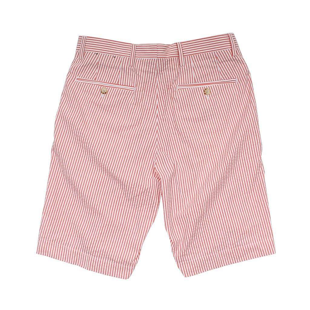 Orange Seersucker Shorts by Country Club Prep - Country Club Prep