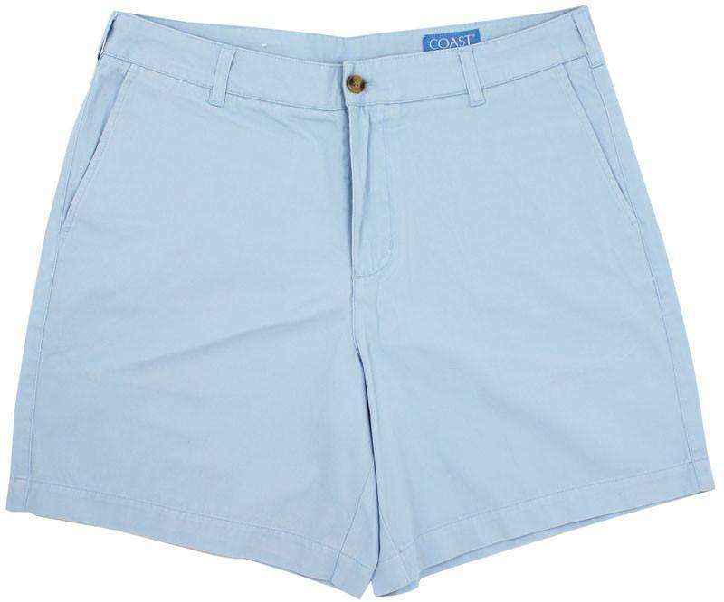 Pawleys Twill Shorts in Carolina Blue by Coast - Country Club Prep