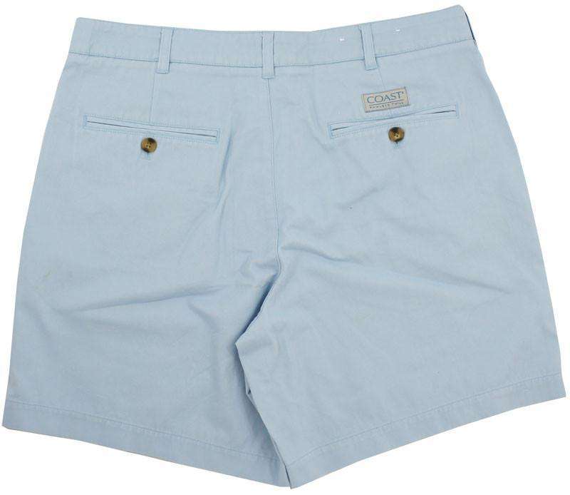 Pawleys Twill Shorts in Carolina Blue by Coast - Country Club Prep