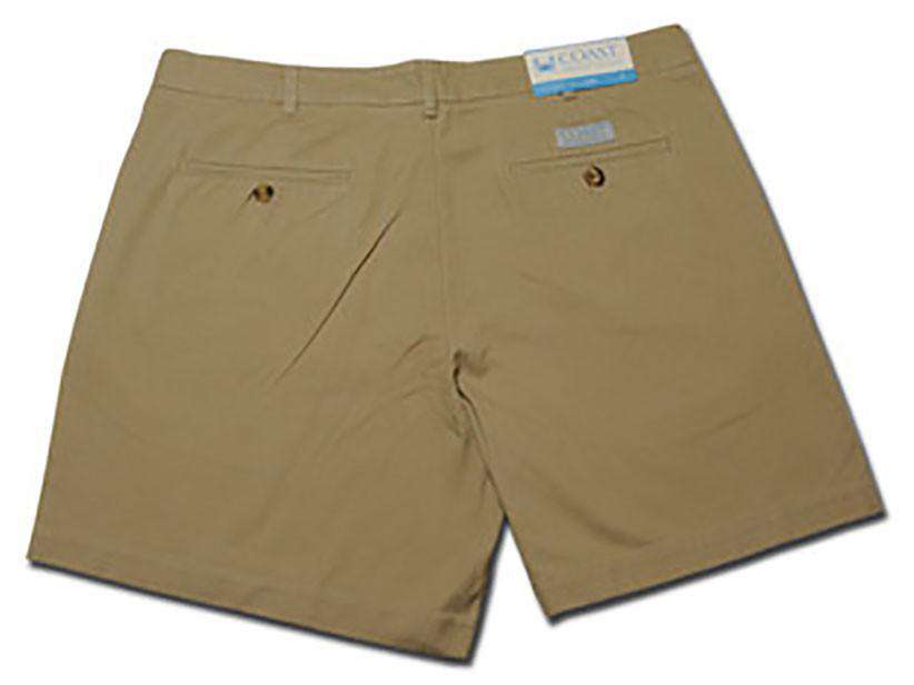 Pawleys Twill Shorts in Khaki by Coast - Country Club Prep