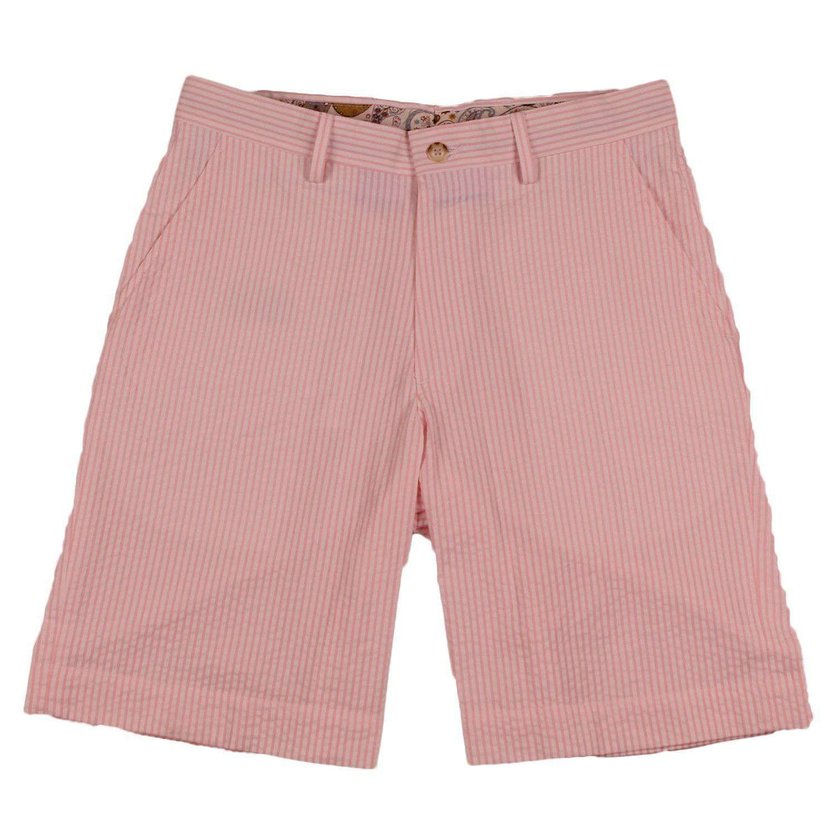 Country Club Prep Pink Seersucker Shorts