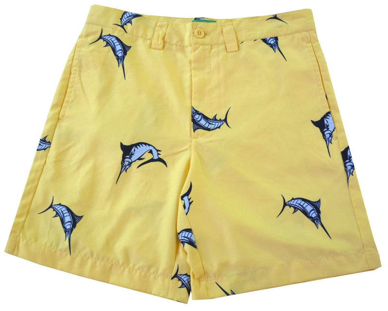 Pompano Beach Classic Fit Short in Yellow by Liquid Flow - Country Club Prep