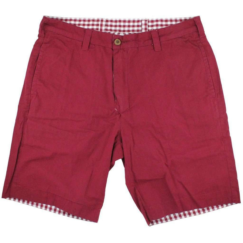 Olde School Brand Reversible Shorts in Maroon and White Gingham ...