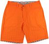 Reversible Shorts in Orange and Navy Madras and Solid by Olde School Brand - Country Club Prep