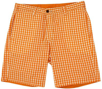 Reversible Shorts in Orange and White Madras and Solid by Olde School Brand - Country Club Prep