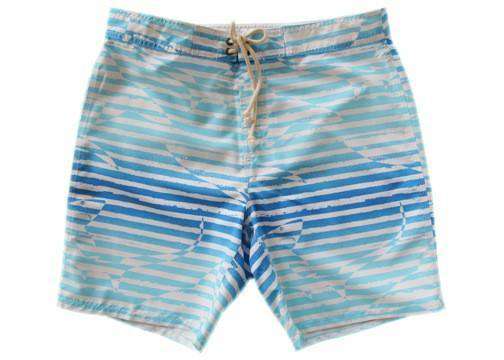Sharks Classic Boardshorts in Shallow Water Blue - Country Club Prep