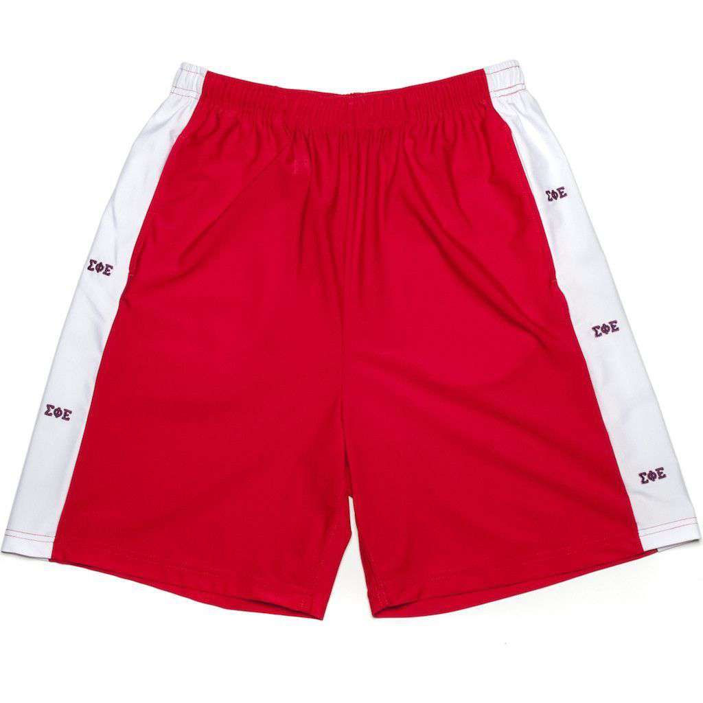 Sigma Phi Epsilon Shorts in Red by Krass & Co. - Country Club Prep