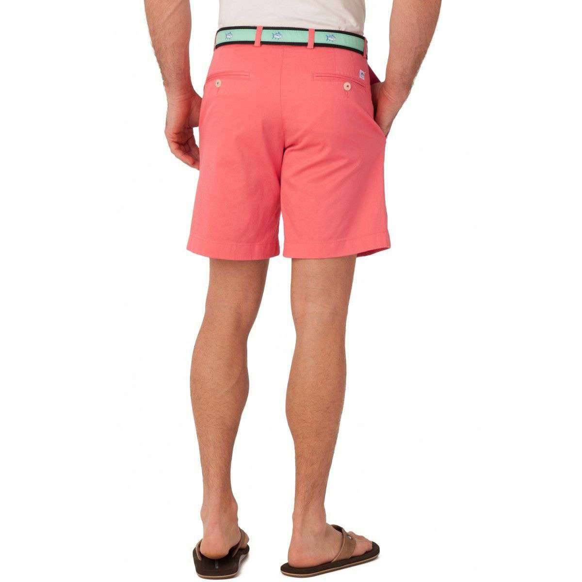 Summer Weight 9" Channel Marker Shorts in Coral Beach by Southern Tide - Country Club Prep