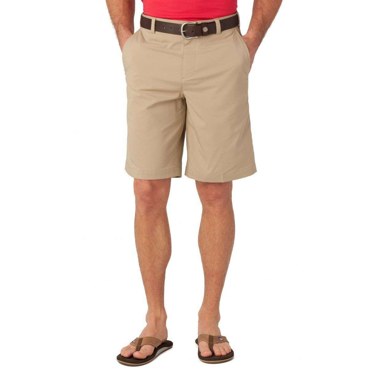 Technical Shorts in Sandstone Khaki by Southern Tide - Country Club Prep