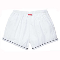 The Hackett Short in White with Navy by Southern Proper - Country Club Prep