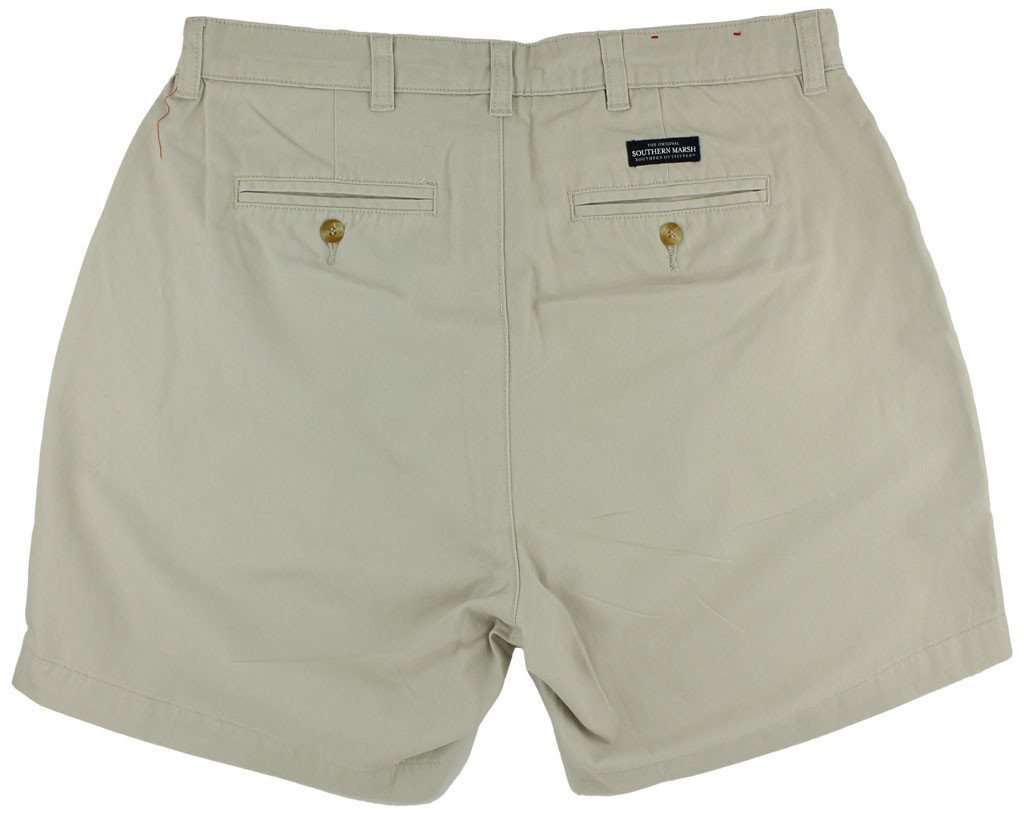 The Regatta 6" Short Flat Front in Audubon Tan by Southern Marsh - Country Club Prep