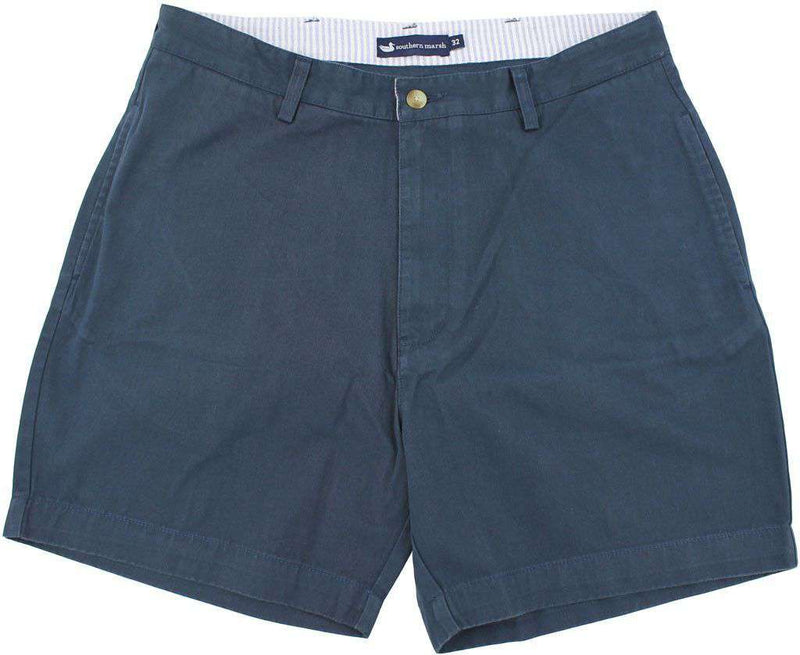 The Regatta 6" Short Flat Front in Colonial Navy by Southern Marsh - Country Club Prep