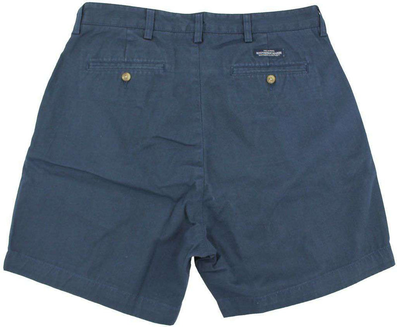 The Regatta 6" Short Flat Front in Colonial Navy by Southern Marsh - Country Club Prep