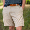 The Regatta 8" Short Flat Front in Audobon Tan by Southern Marsh - Country Club Prep