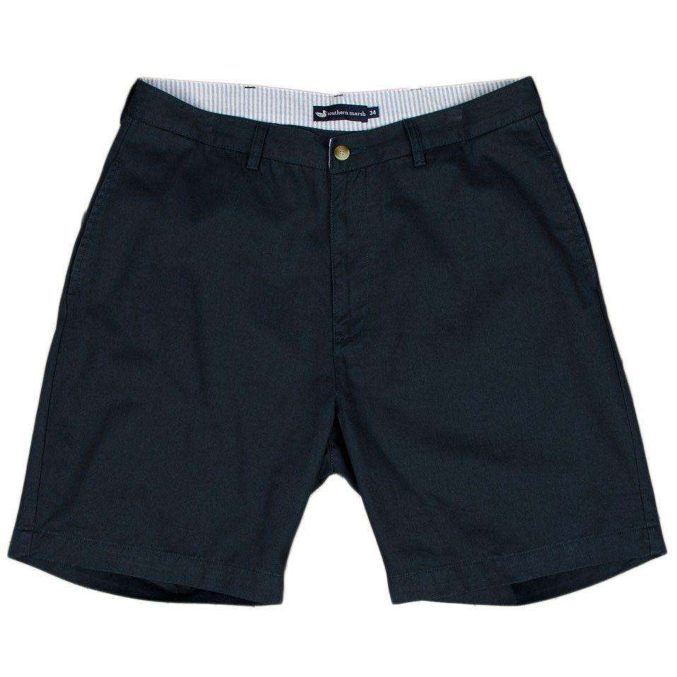 The Regatta 8" Short Flat Front in Colonial Navy by Southern Marsh - Country Club Prep