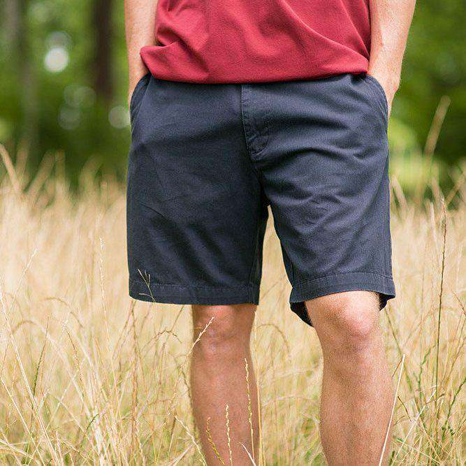 The Regatta 8" Short Flat Front in Colonial Navy by Southern Marsh - Country Club Prep