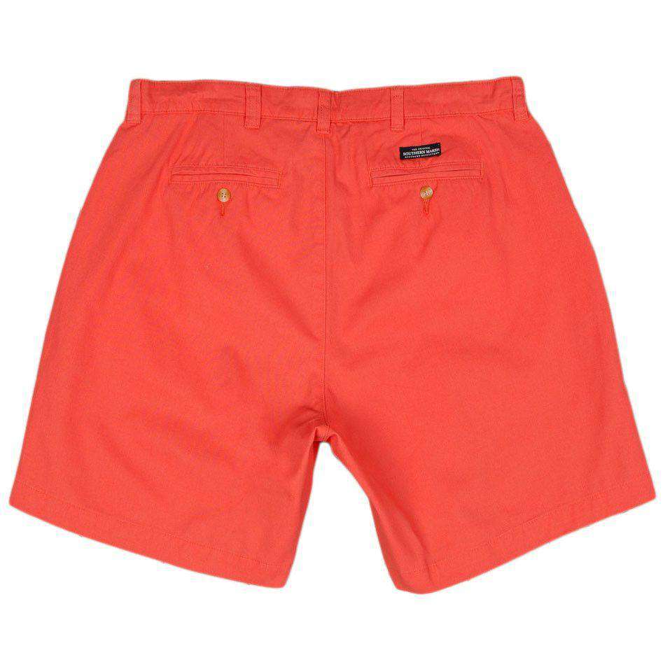 The Regatta 8" Short Flat Front in Coral by Southern Marsh - Country Club Prep