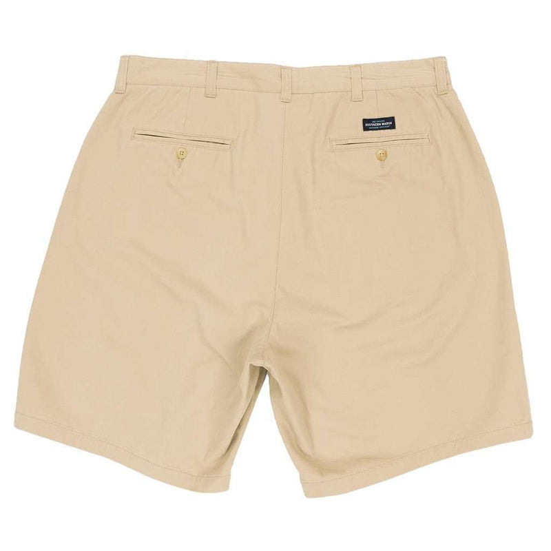 The Regatta 8" Short Flat Front in Khaki by Southern Marsh - Country Club Prep