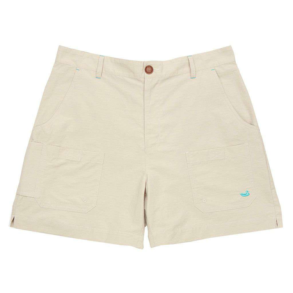 The Tarpon Flats Fishing Short in Audubon Tan by Southern Marsh - Country Club Prep