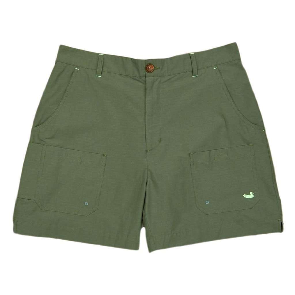 The Tarpon Flats Fishing Short in Dark Green by Southern Marsh - Country Club Prep