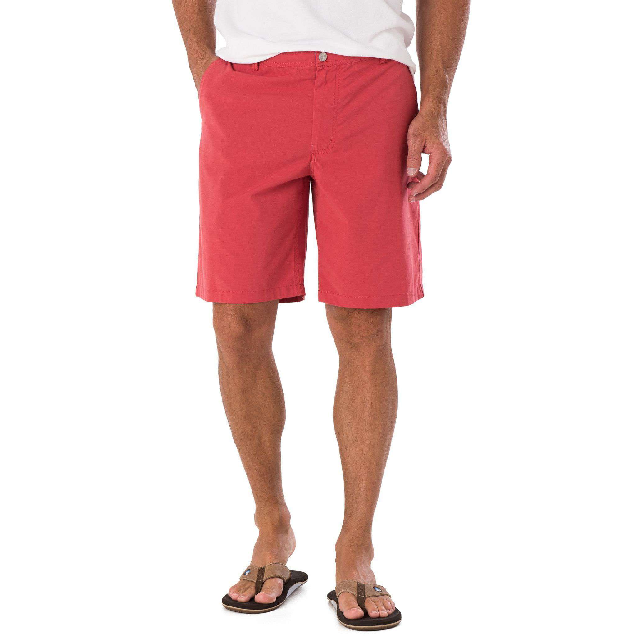 Tide to Trail Performance Shorts in Charleston Red by Southern Tide - Country Club Prep