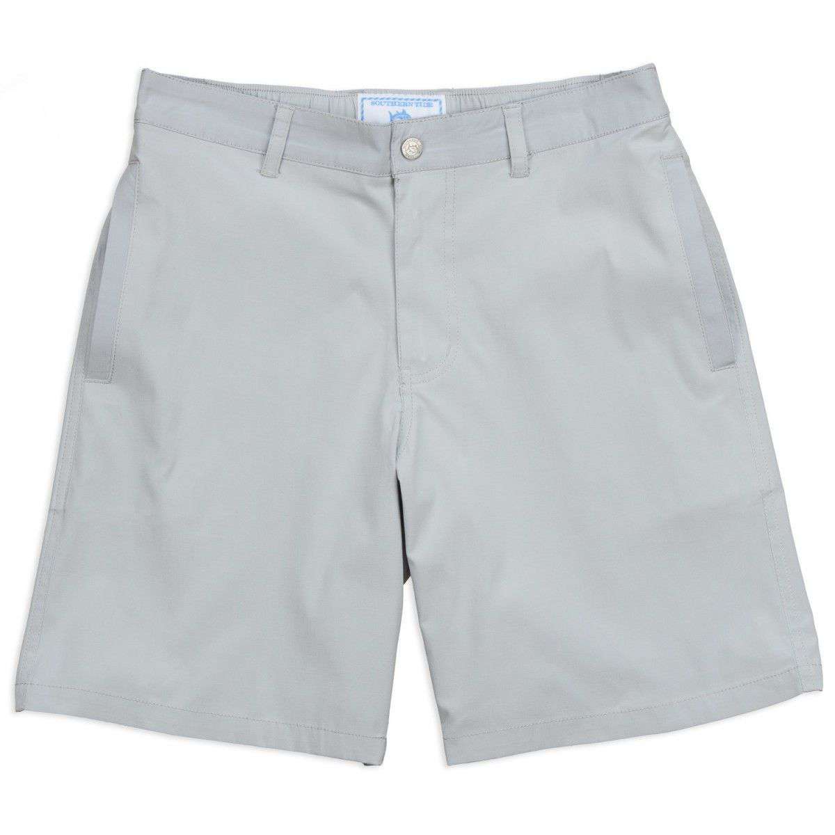 Tide to Trail Performance Shorts in Harpoon Grey by Southern Tide - Country Club Prep