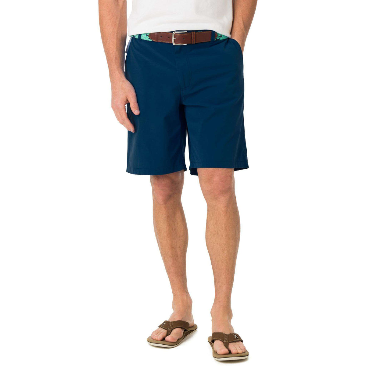 Tide to Trail Performance Shorts in Yacht Blue by Southern Tide - Country Club Prep