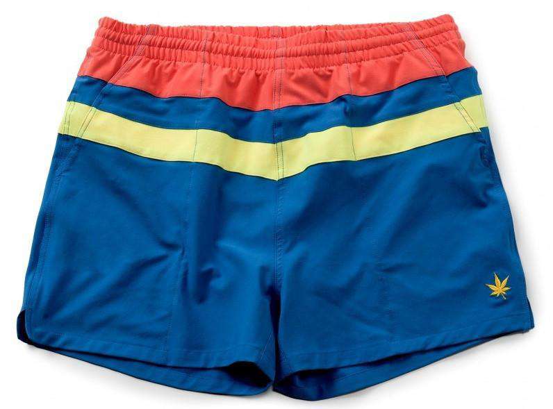 Top Stripe Match Shorts in Bright Blue by Boast - Country Club Prep