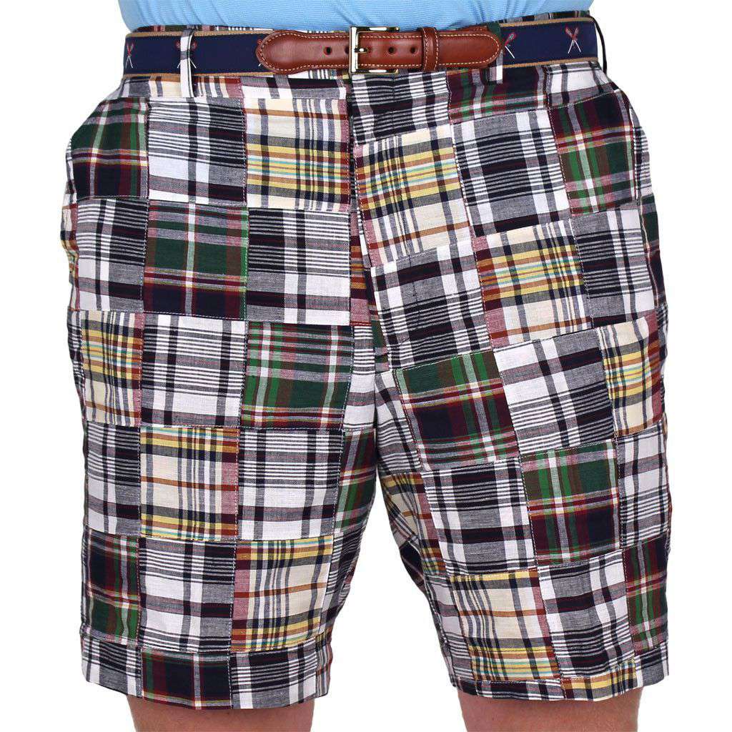 madras shorts polo