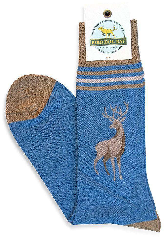 Going Stag Sporting Socks in Blue by Bird Dog Bay - Country Club Prep