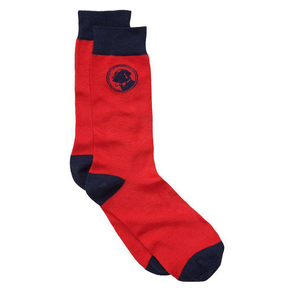 Logo Socks in Red by Southern Proper - Country Club Prep