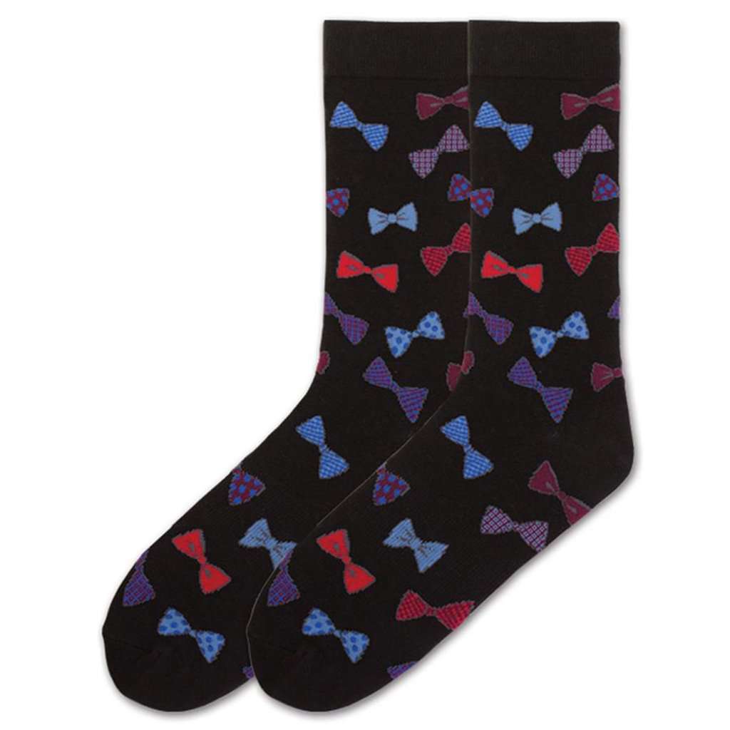 Men's Bow Ties Crew Socks by K. Bell Socks - Country Club Prep