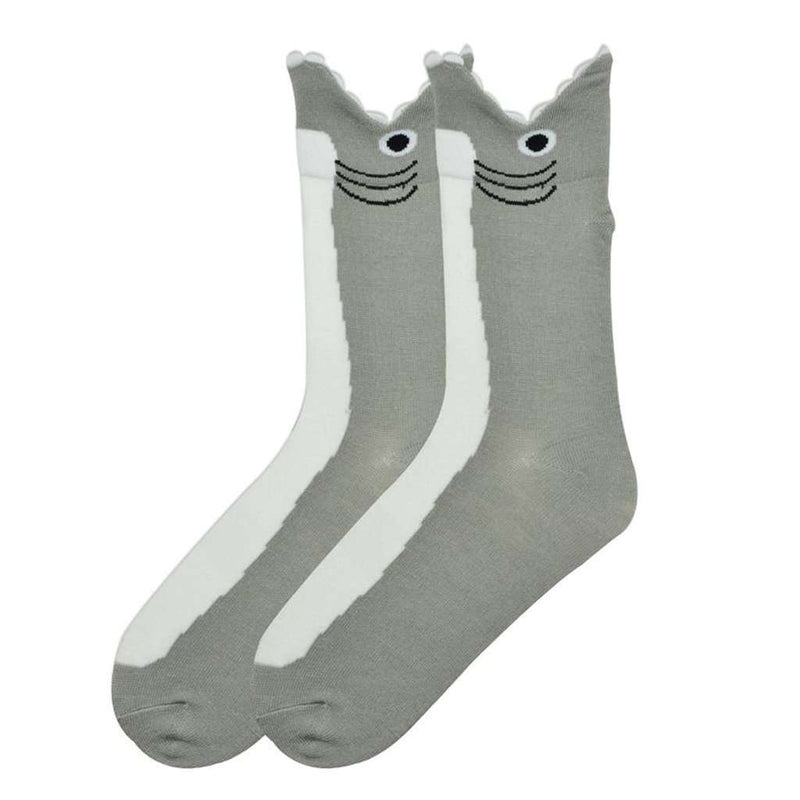 Men's Wide Mouth Shark Socks by K. Bell Socks - Country Club Prep