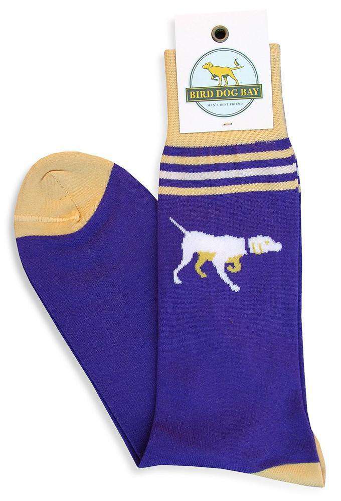 On Point Sporting Socks in Purple by Bird Dog Bay - Country Club Prep