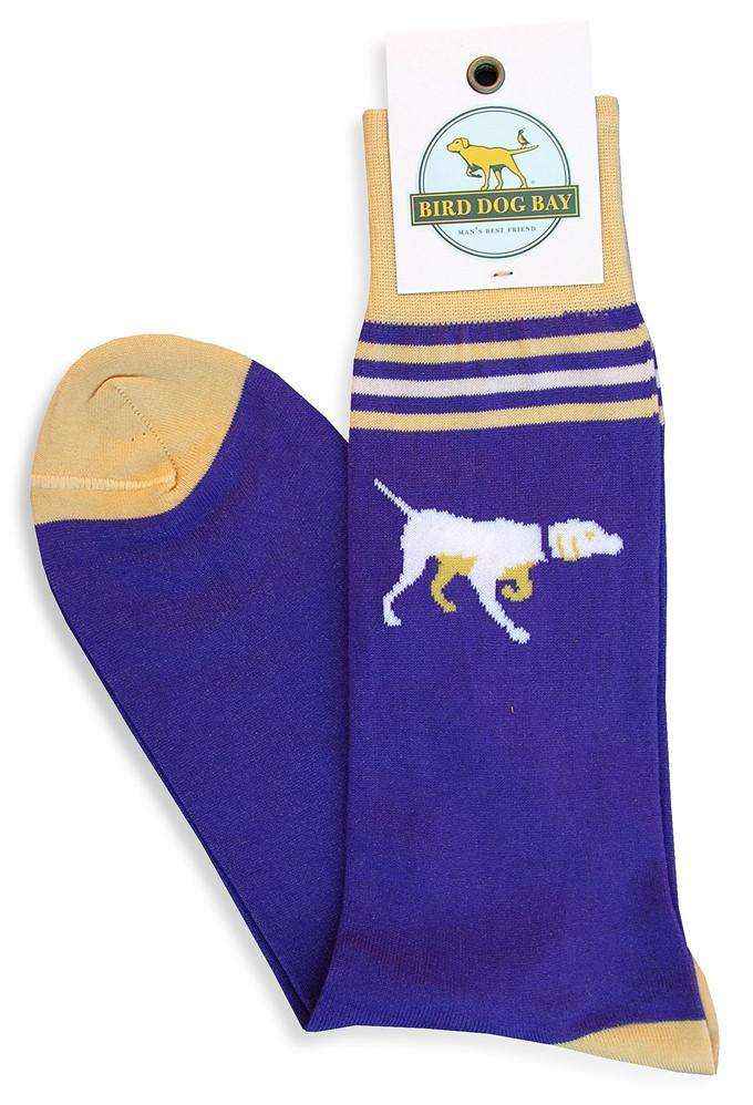 On Point Sporting Socks in Purple by Bird Dog Bay - Country Club Prep