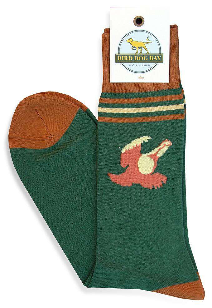 Quail Covey Sporting Socks in Green by Bird Dog Bay - Country Club Prep