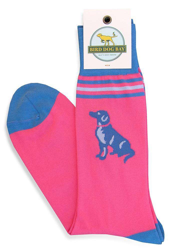 Sit Stay Sporting Socks in Coral by Bird Dog Bay - Country Club Prep