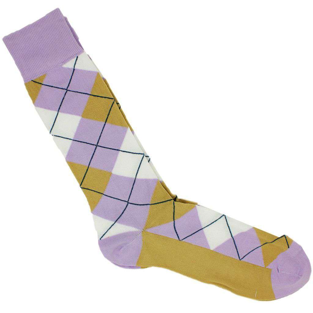 Spring Argyle Socks in Light Purple by Byford - Country Club Prep