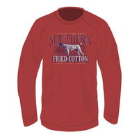 Big Pointer Crew Neck Fleece in Crimson by Southern Fried Cotton - Country Club Prep